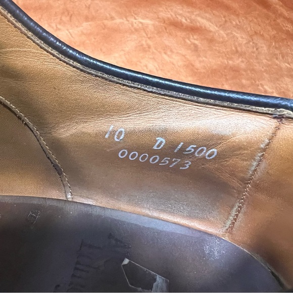 Allen Edmonds Birmingham Black Leather Wingtip Oxfords size 10 - Picture 9 of 11